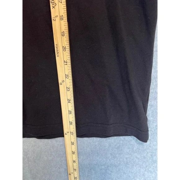 LL Bean Mens Long Sleeve Mock Neck T Shirt Size Medium Black Cotton Blend Casual - Picture 3 of 5